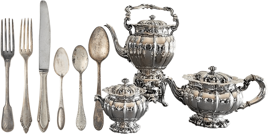 Sterling silver flatware and serving pieces